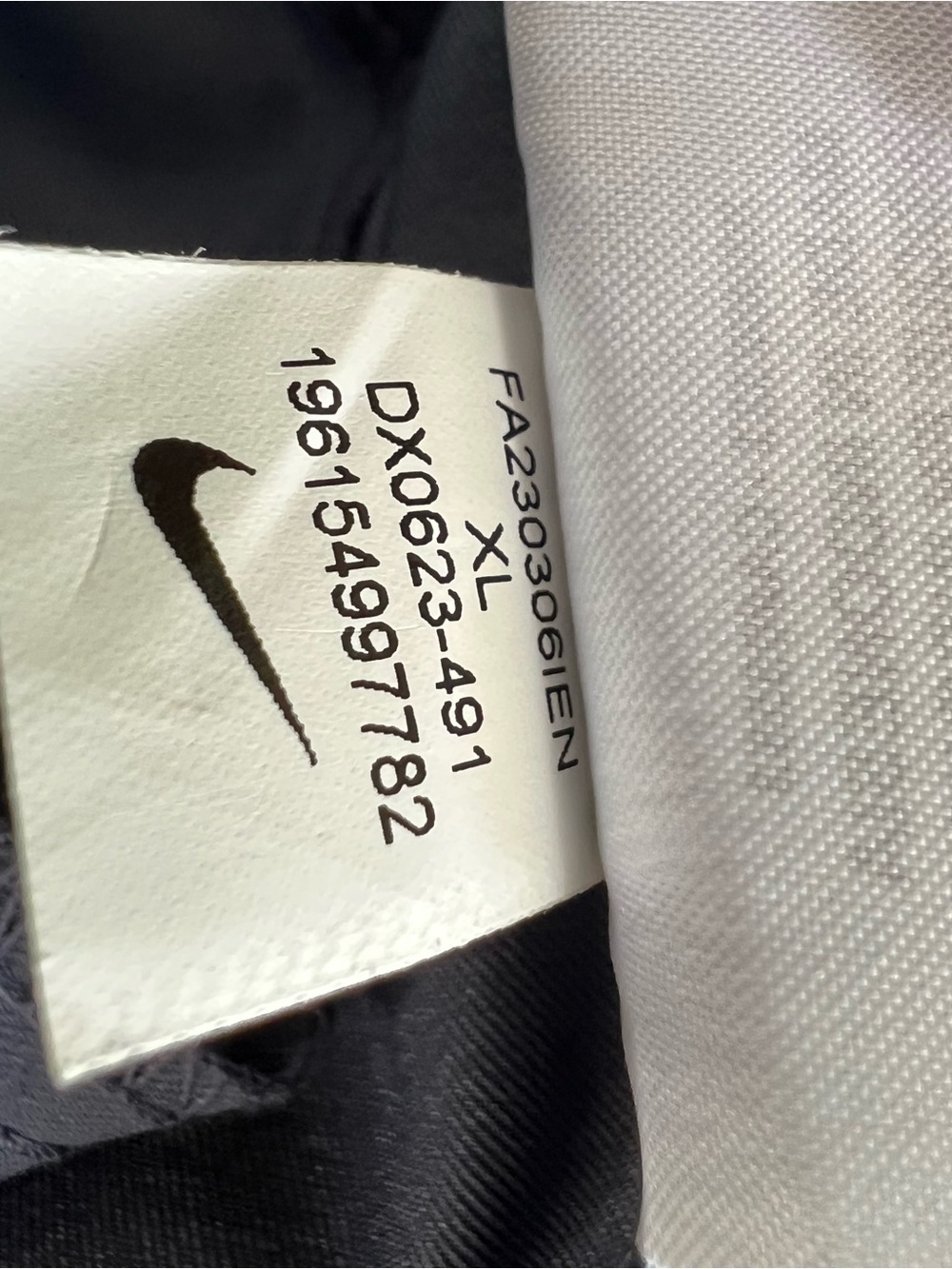 Nike Club Men's Woven Tapered Slate Blue Elastic-Waist Athletic Pants XL - Picture 8 of 9